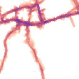 Night-time road noise heatmap for SW18 2JW