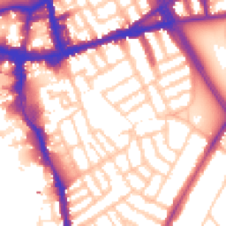 Daytime road noise heatmap for SW18 2LR