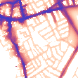 Daytime road noise heatmap for SW18 2LW