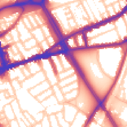Daytime road noise heatmap for SW18 2QS