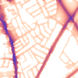 Daytime road noise heatmap for SW18 2RL