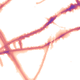 Night-time road noise heatmap for SW18 2SW