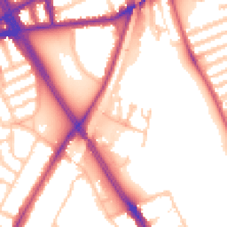 Daytime road noise heatmap for SW18 2TQ