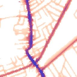 Daytime road noise heatmap for SW18 3BN