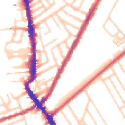 Daytime road noise heatmap for SW18 3DX