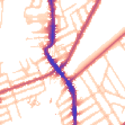 Daytime road noise heatmap for SW18 3EJ
