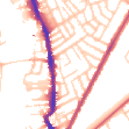 Daytime road noise heatmap for SW18 3EP