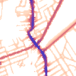 Daytime road noise heatmap for SW18 3EQ