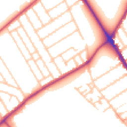 Daytime road noise heatmap for SW18 3JU