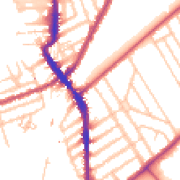 Daytime road noise heatmap for SW18 3NZ