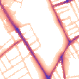 Daytime road noise heatmap for SW18 3RJ