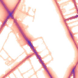Daytime road noise heatmap for SW18 3RT