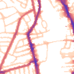 Daytime road noise heatmap for SW18 4BH