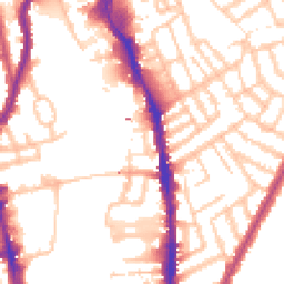 Daytime road noise heatmap for SW18 4DQ