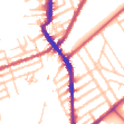Daytime road noise heatmap for SW18 4EG