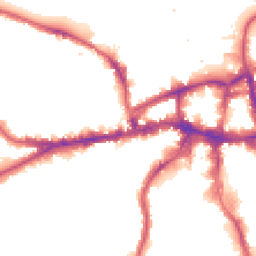 Night-time road noise heatmap for SW18 4JJ