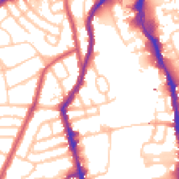 Daytime road noise heatmap for SW18 4PL