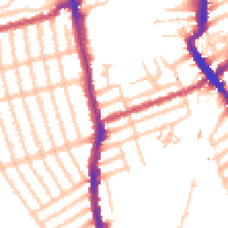 Daytime road noise heatmap for SW18 4PU