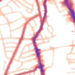 Daytime road noise heatmap for SW18 4PW
