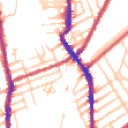 Daytime road noise heatmap for SW18 4QB