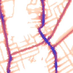 Daytime road noise heatmap for SW18 4QN