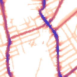 Daytime road noise heatmap for SW18 4RL