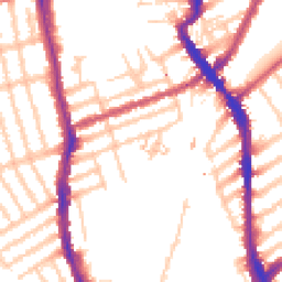Daytime road noise heatmap for SW18 4RN