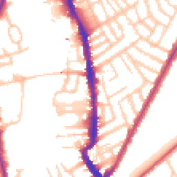 Daytime road noise heatmap for SW18 4UD