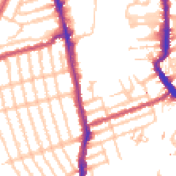 Daytime road noise heatmap for SW18 4XG