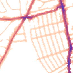 Daytime road noise heatmap for SW18 5EZ