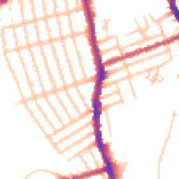 Daytime road noise heatmap for SW18 5HY