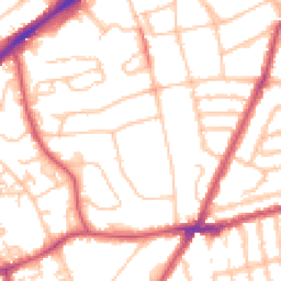 Daytime road noise heatmap for SW18 5JF