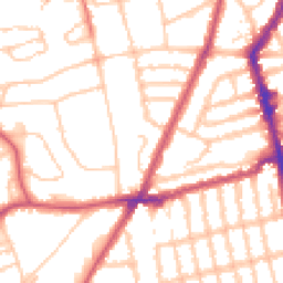 Daytime road noise heatmap for SW18 5RX