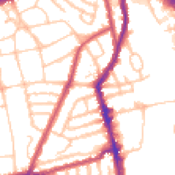 Daytime road noise heatmap for SW18 5SB