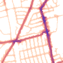 Daytime road noise heatmap for SW18 5TN