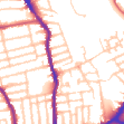 Daytime road noise heatmap for SW19 1AA