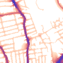 Daytime road noise heatmap for SW19 1AB