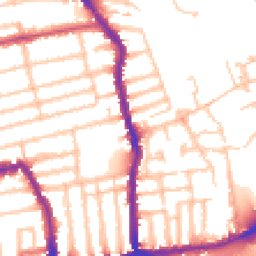 Daytime road noise heatmap for SW19 1AE