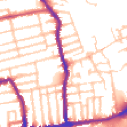 Daytime road noise heatmap for SW19 1AP