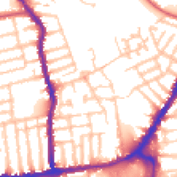 Daytime road noise heatmap for SW19 1AR