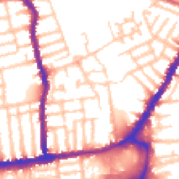 Daytime road noise heatmap for SW19 1AS