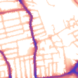 Daytime road noise heatmap for SW19 1AT