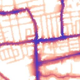 Daytime road noise heatmap for SW19 1AU