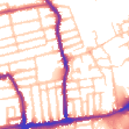 Daytime road noise heatmap for SW19 1AW