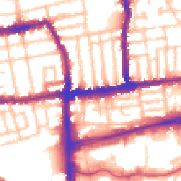 Daytime road noise heatmap for SW19 1AX