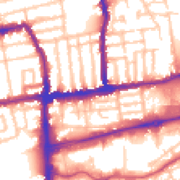 Daytime road noise heatmap for SW19 1AZ