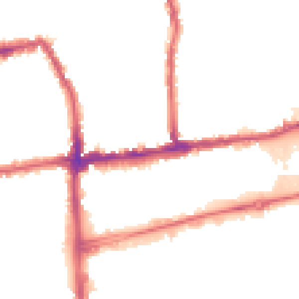 Night-time road noise heatmap for SW19 1AZ