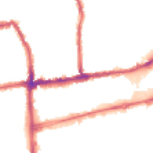 Night-time road noise heatmap for SW19 1BA