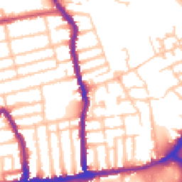 Daytime road noise heatmap for SW19 1BB