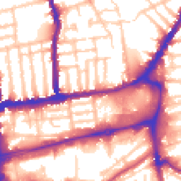 Daytime road noise heatmap for SW19 1BE